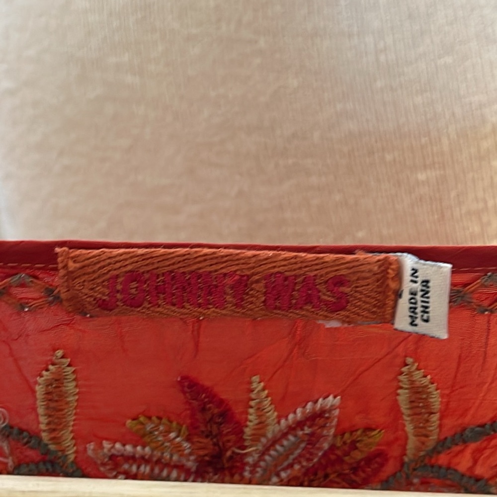 Johnny Was Embroidered Red Women's Top - Picture 8 of 11